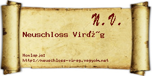 Neuschloss Virág névjegykártya